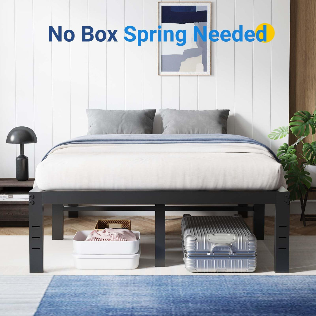 Queen Size 18 Inch Metal Platform Bed Frame Q203