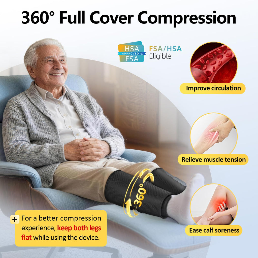 Cordless Air Compression Calf Massager with Heat Q3731