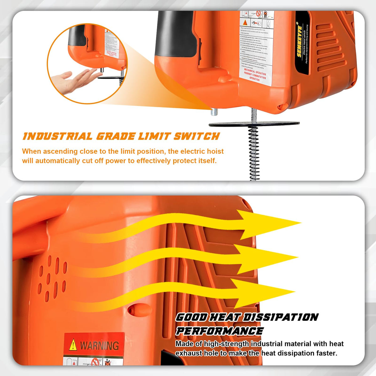 Electric Portable Hoist Winch 1500LBS 110V 25 FT with Lifting Strap P78665
