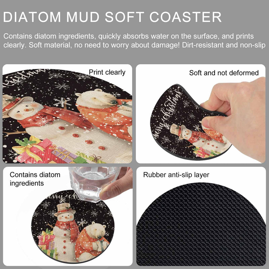 Black Silicone Coasters Set of 2 U528759