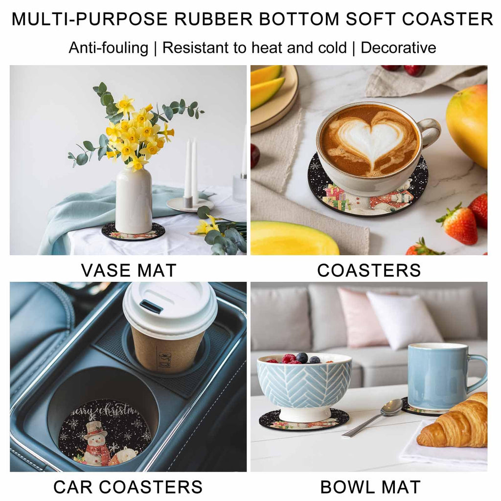 Black Silicone Coasters Set of 2 U528759