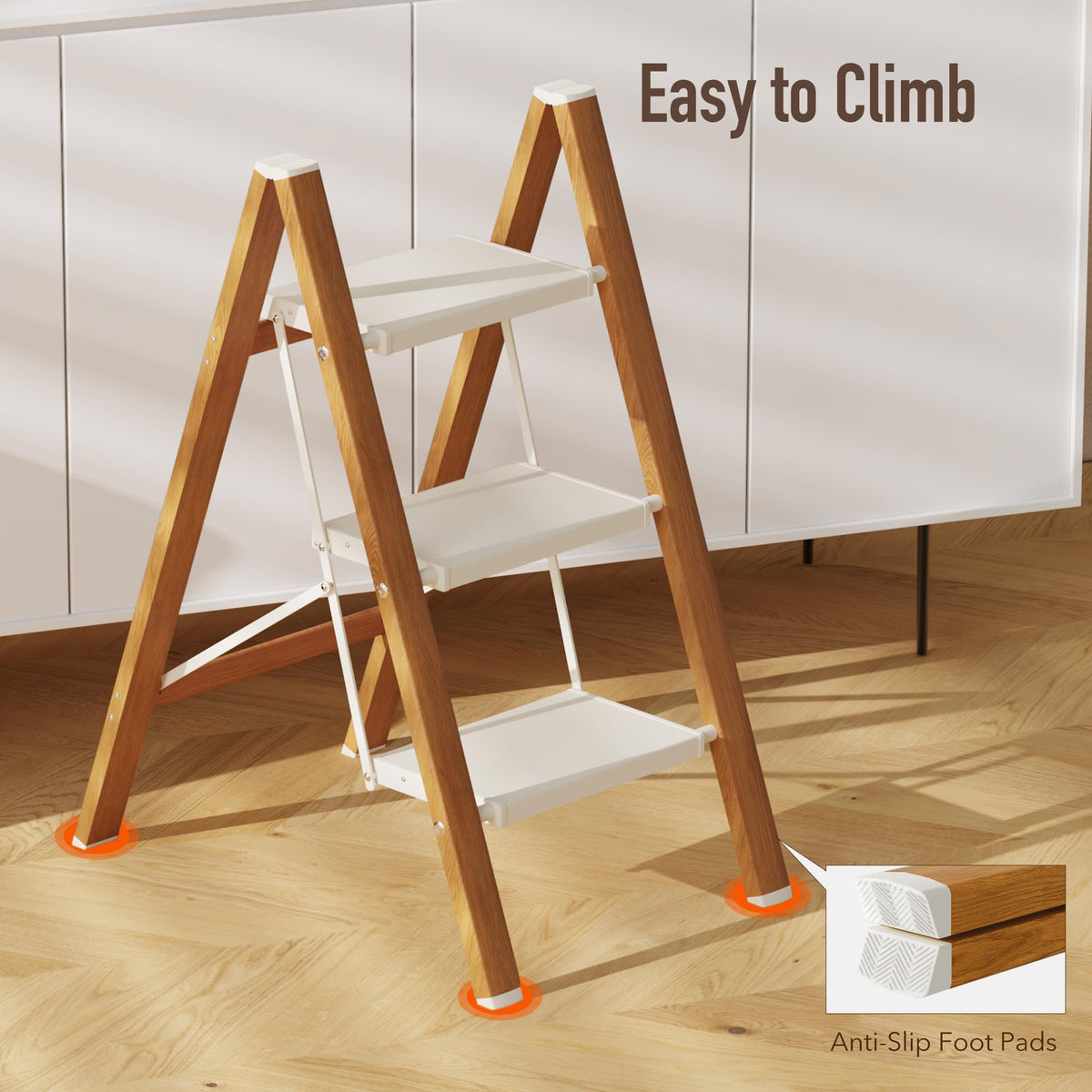 3 Step Aluminum Foldable Step Stool J4325