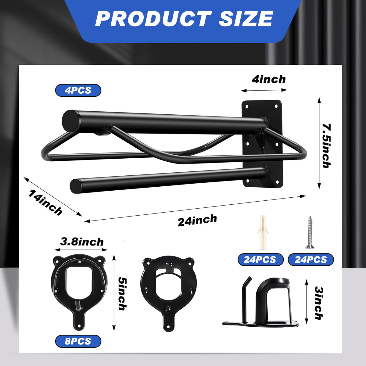 12 Pack Wall Mount Saddle Rack with Bridle Hooks Z62667