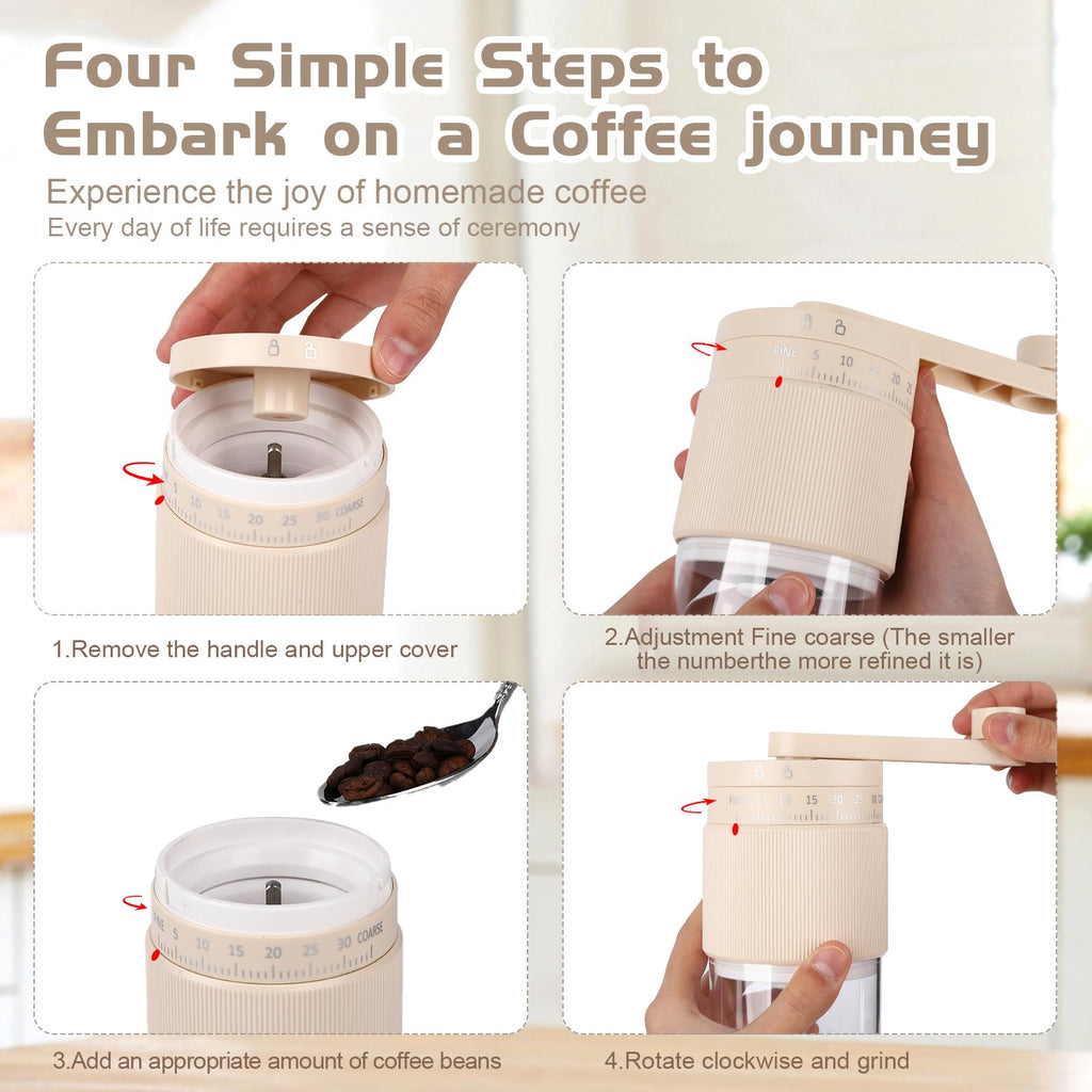Manual Coffee Grinder with Ceramic Conical Burr H66674