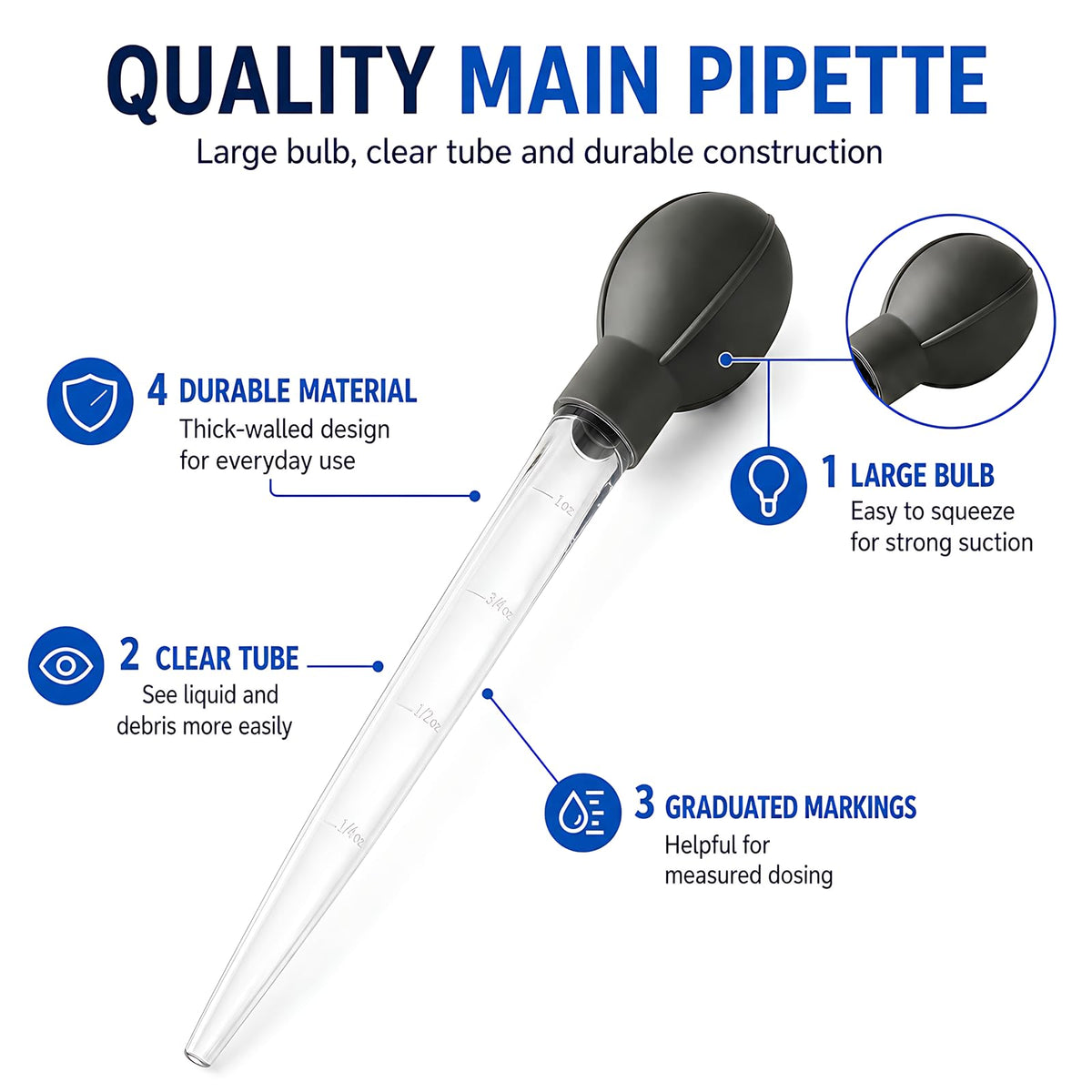 Aquarium Turkey Baster 4-in-1 Spot Cleaner and Coral Feeder 21.6 in P393553