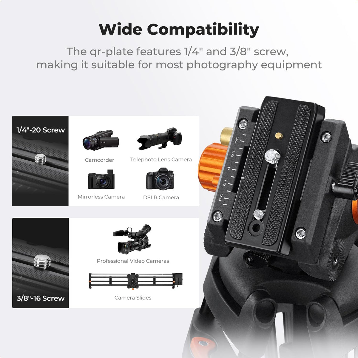 80" Video Tripod with Fluid Head K484348