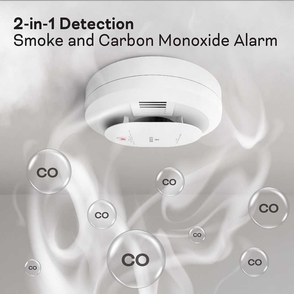 Hardwired Smoke & Carbon Monoxide Detector, 4 Pack X1704