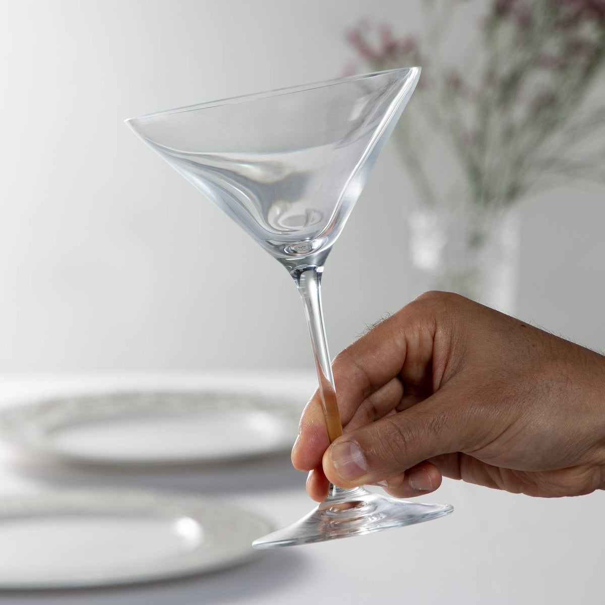 Precision Blown Crystal Martini Glasses Set of 2 R737594