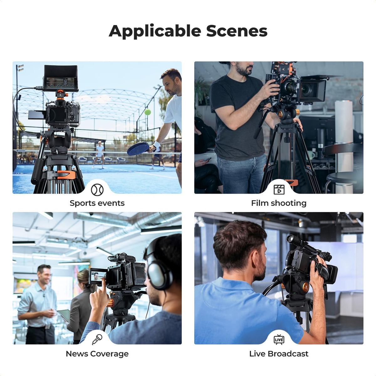 80" Video Tripod with Fluid Head K484348