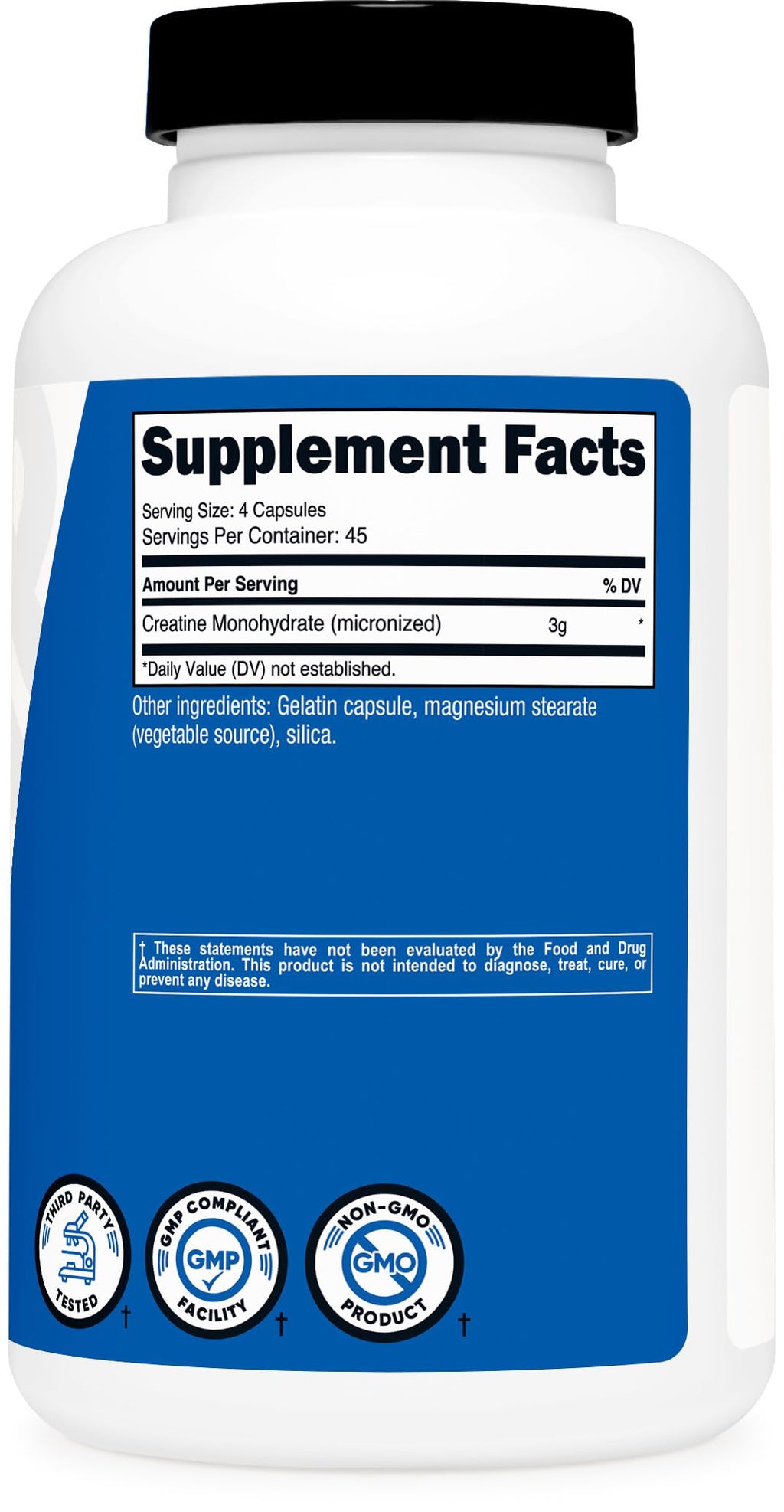 Creatine Monohydrate 3,000mg 180 Capsules D131