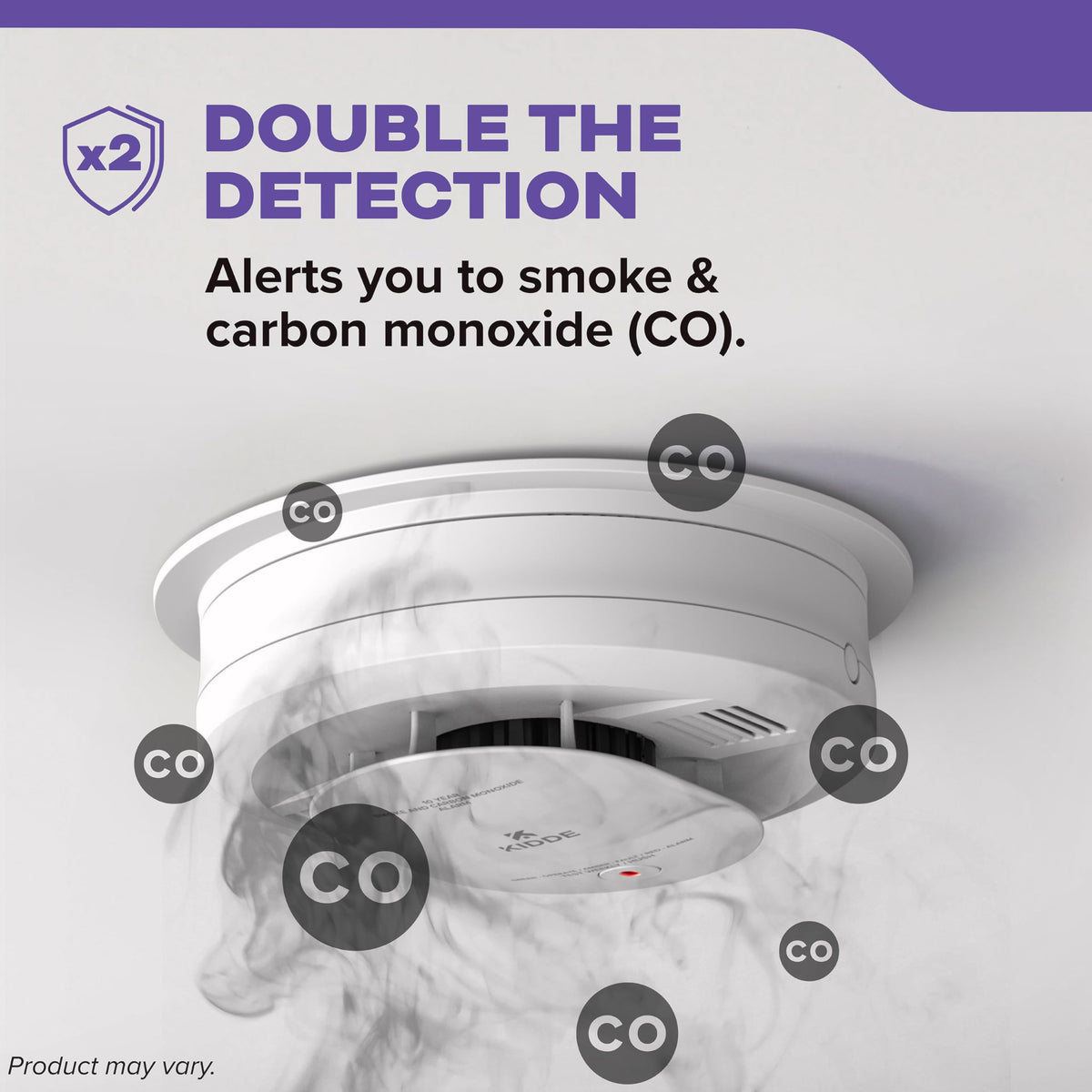 Smoke and Carbon Monoxide Detector, Hardwired with 10-Year Battery Backup W213