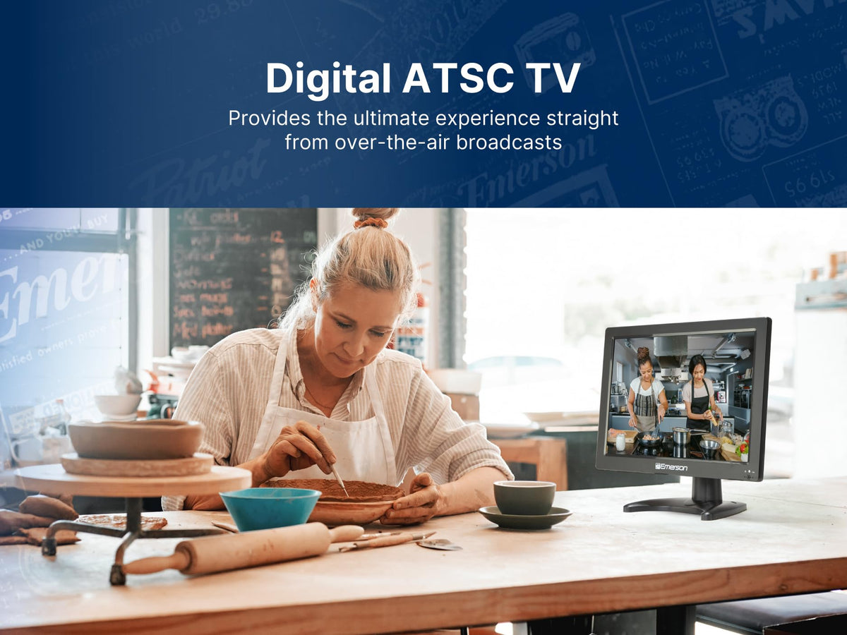 13.3" Portable Digital TV with Rechargeable Battery A6317