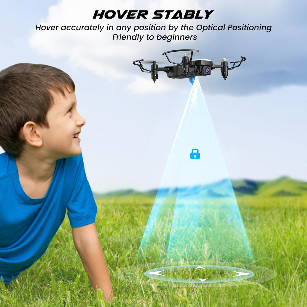 Mini Drone with 720P Camera, Foldable RC Quadcopter, White J529745