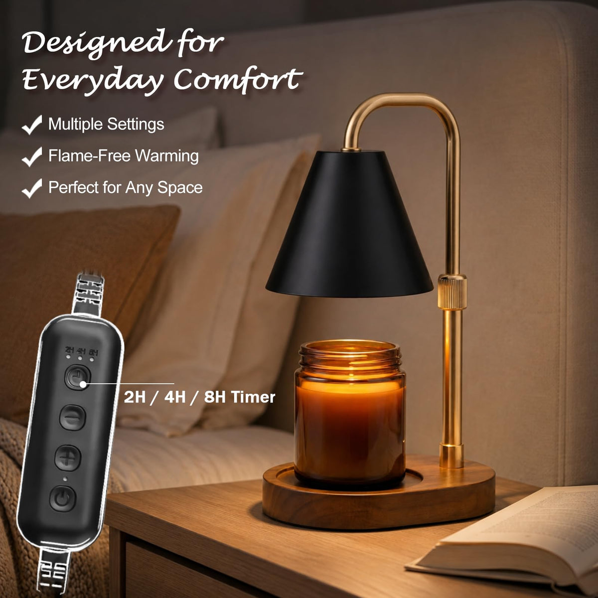 Candle Warmer Lamp Timer Height Adjustable G38127
