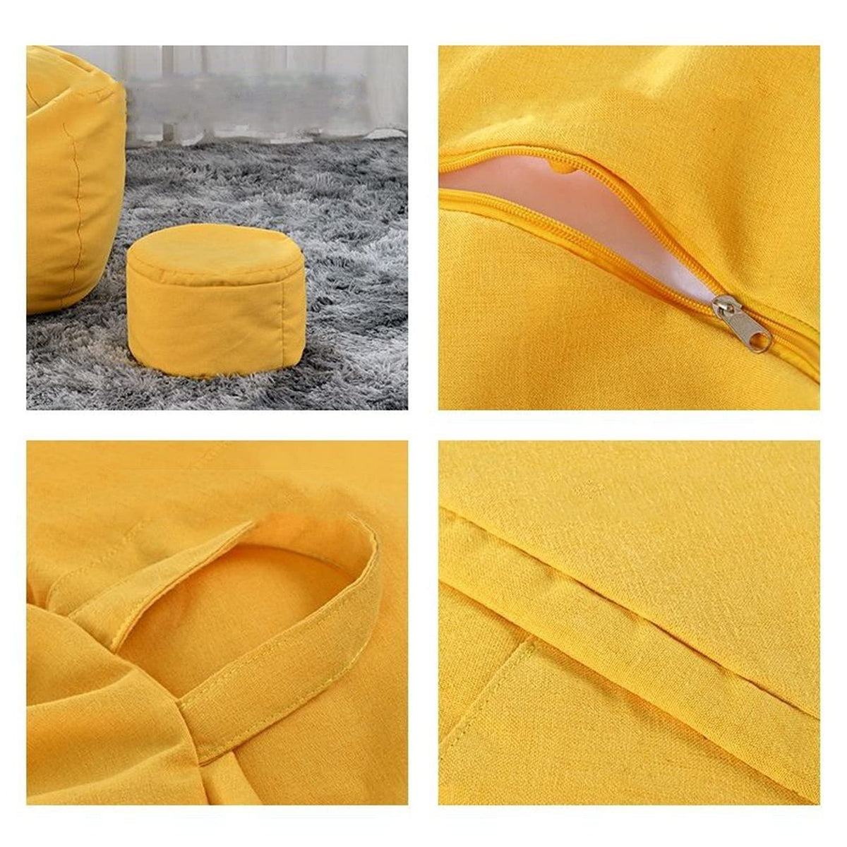 Yellow Washable Bean Bag Chair Cover O77234