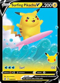 Surfing Pikachu V Full Art Rare Holo Card Q7504