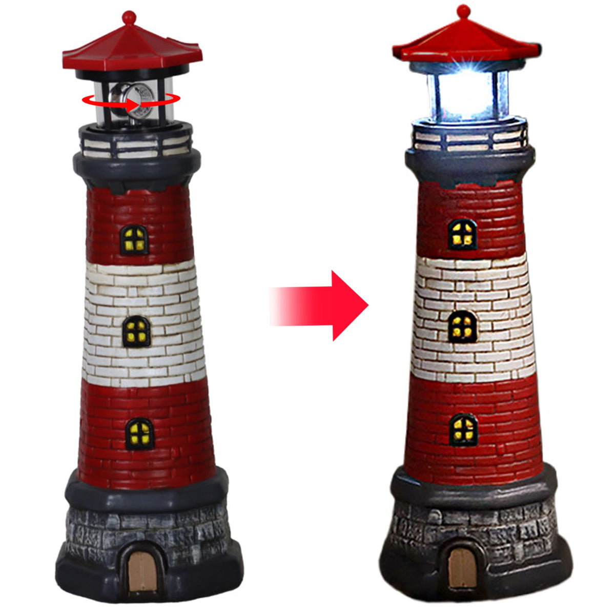 Waterproof Rotating LED Lighthouse Lamp L768244