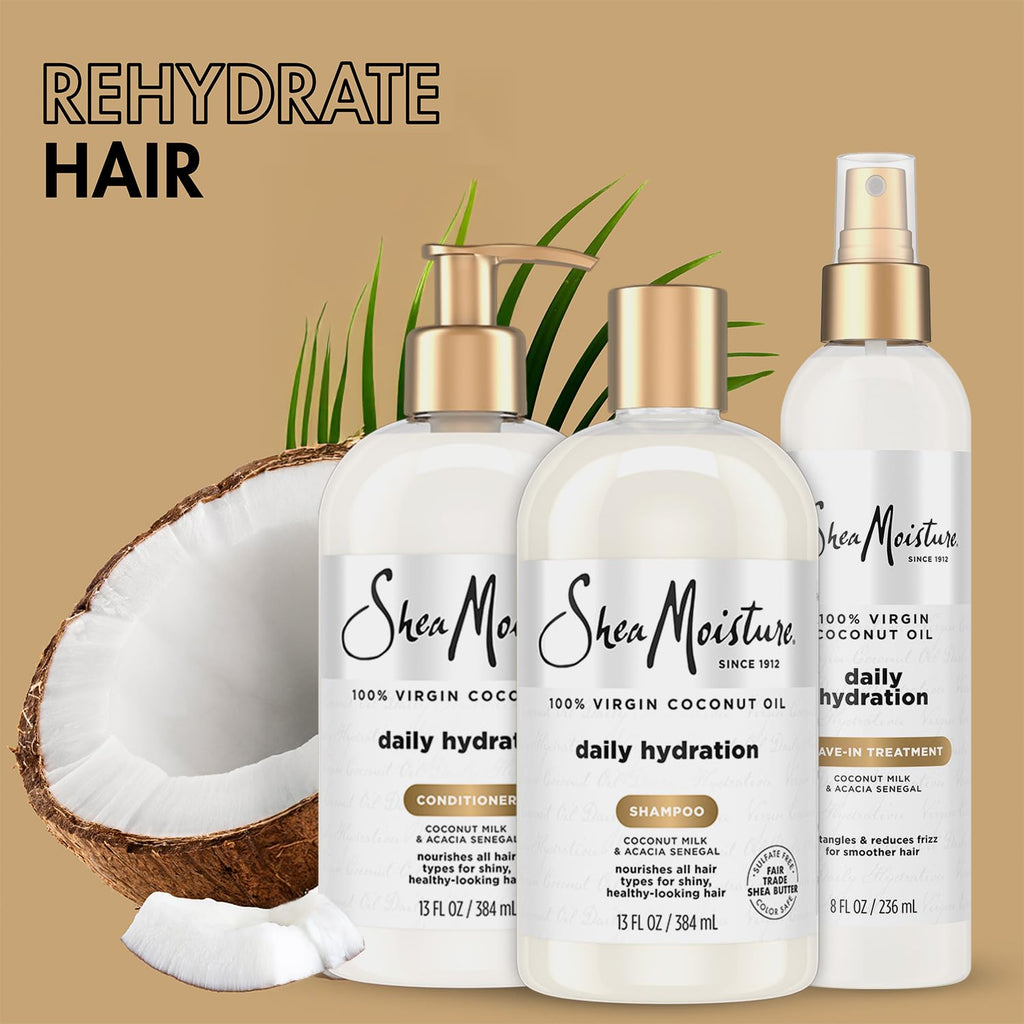 Shampoo & Conditioner + Leave-in Treatment Coconut Oil 3 Piece Set X31063