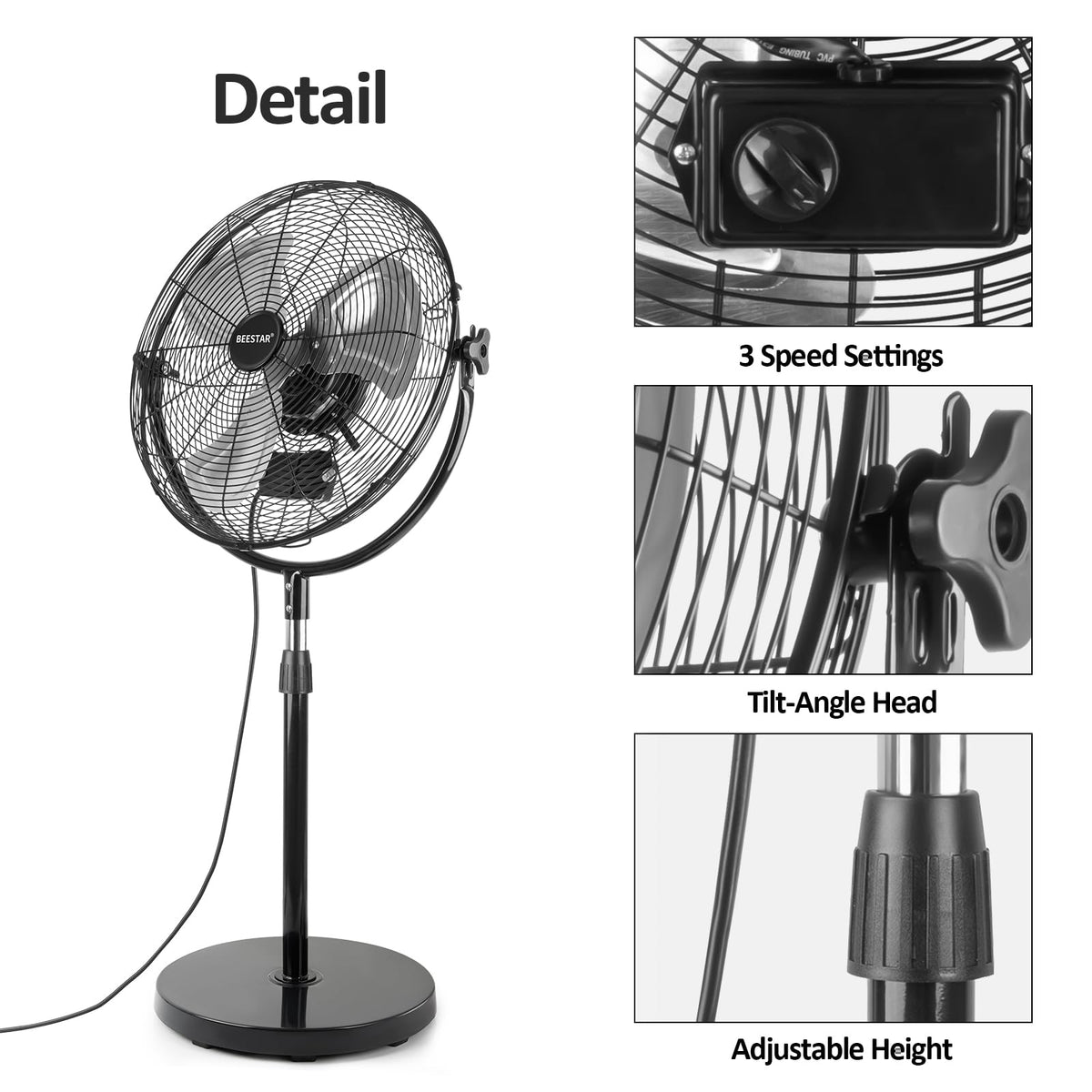 18 Inch High Velocity Metal Pedestal Fan R355453