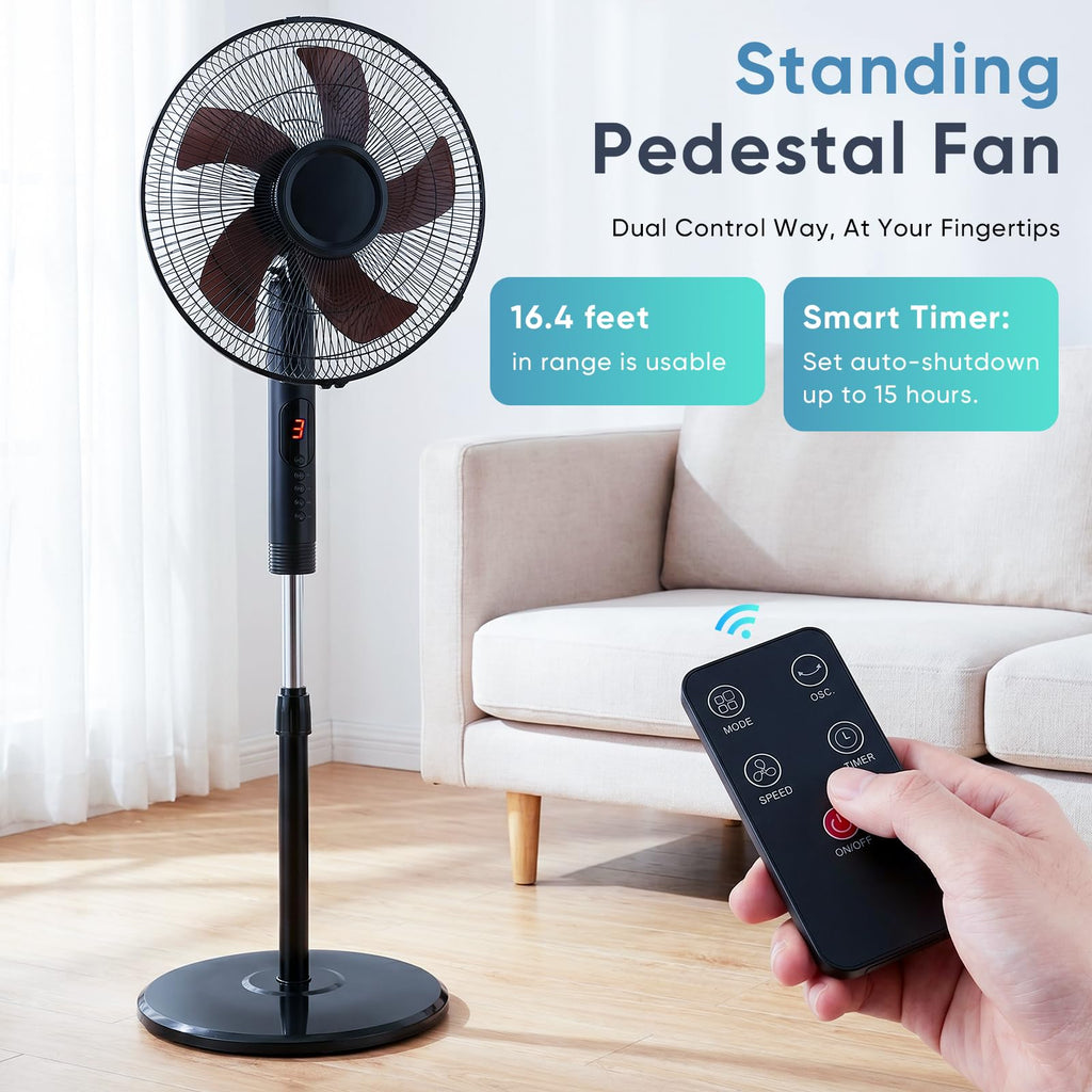 17" Oscillating Pedestal Fan with Remote X861