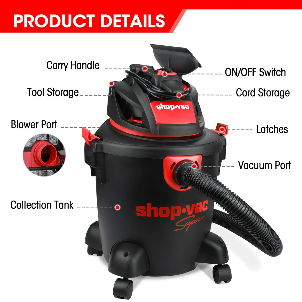 5 Gallon 3.5 Peak HP Wet/Dry Vacuum P51294