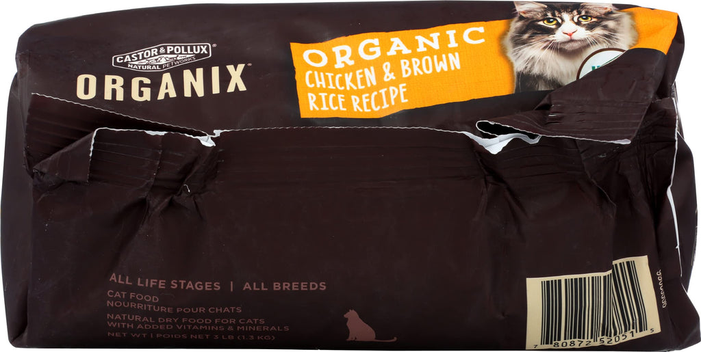 Organic Chicken & Brown Rice Recipe Dry Cat Food 3 lb. Bag L22033
