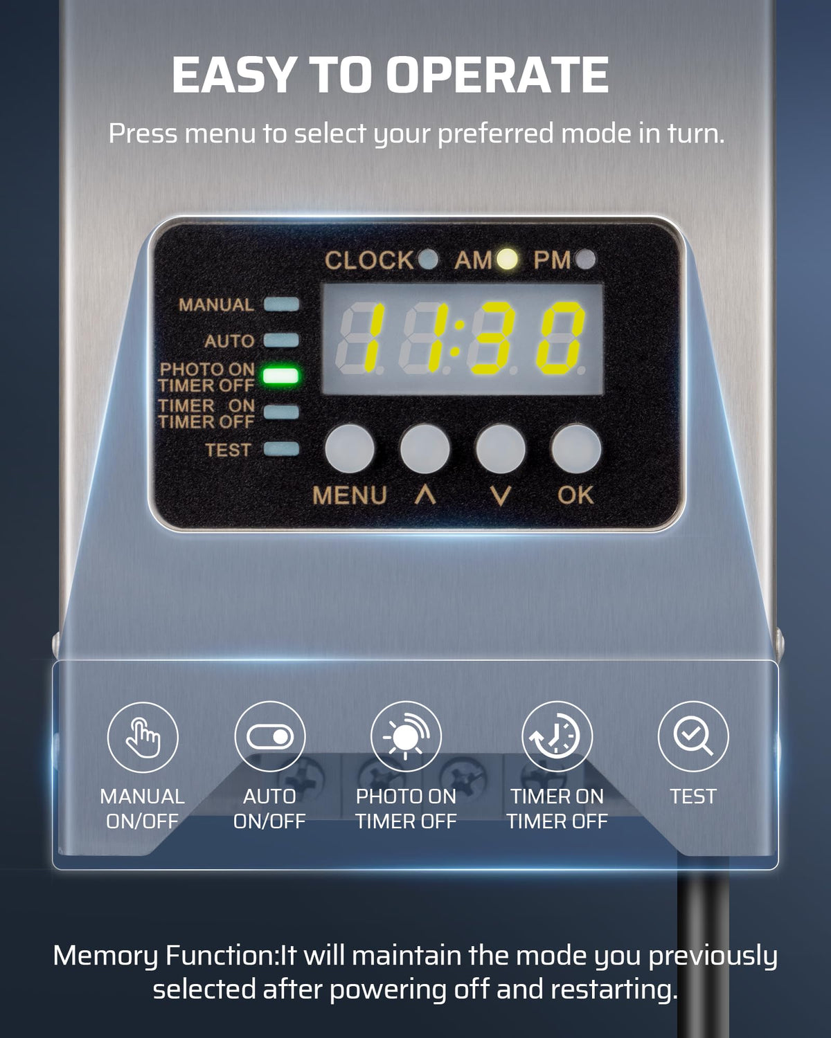 200W Low Voltage Transformer with Photocell Sensor & Timer O1466