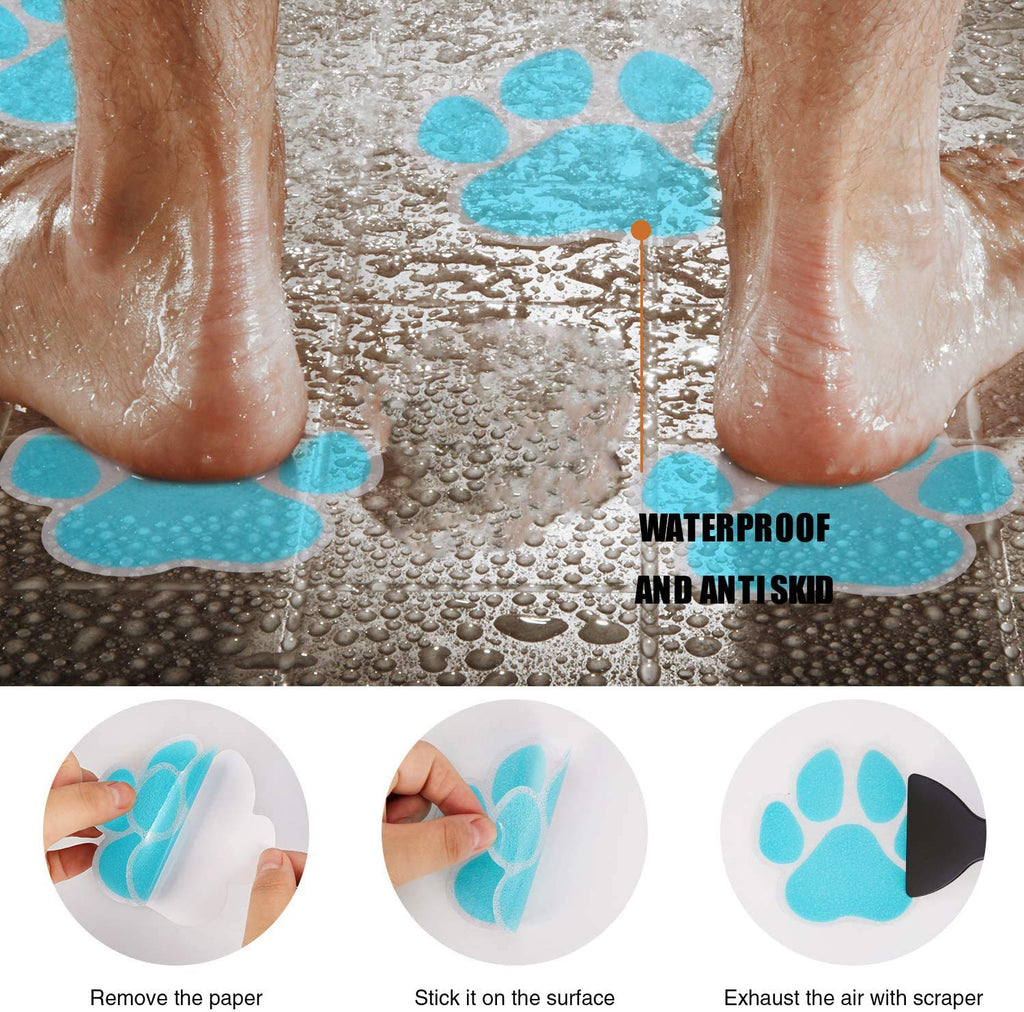 12 Pcs Non-Slip Bathtub Stickers Blue V5235