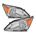 Headlight Left Right Lens Chrome Housing D6071