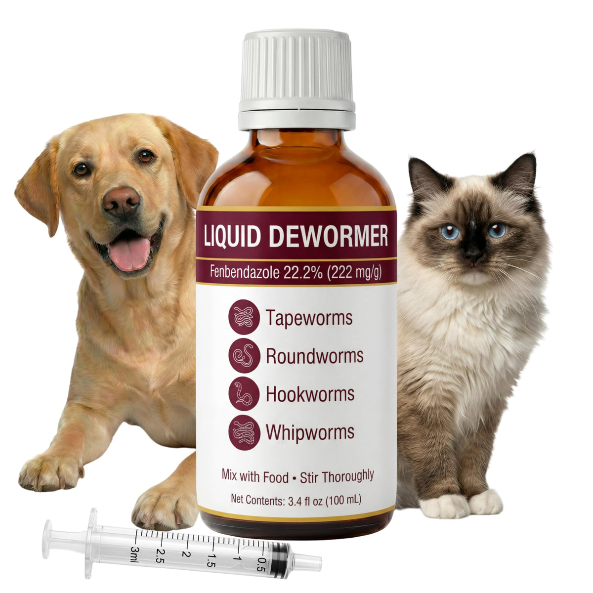 Liquid Dewormer, Fenbendazole 22.2%, 3.4 fl oz K237631