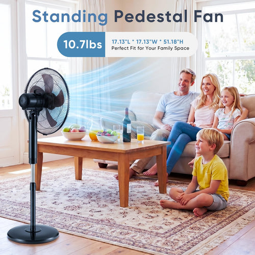17" Oscillating Pedestal Fan with Remote X861