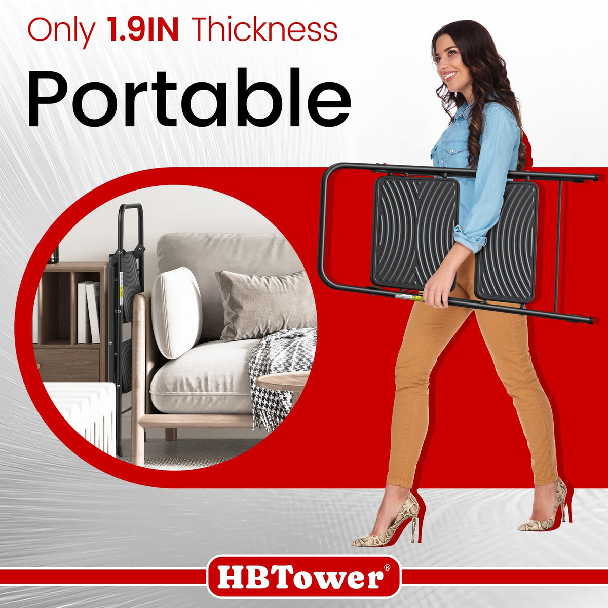 2 Step Ladder with Anti-Slip Pedal K676620