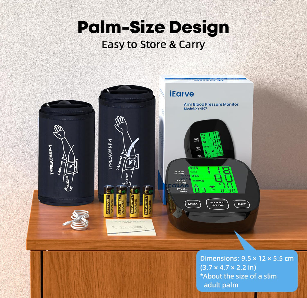 Blood Pressure Monitor with 2 Size Cuffs J355