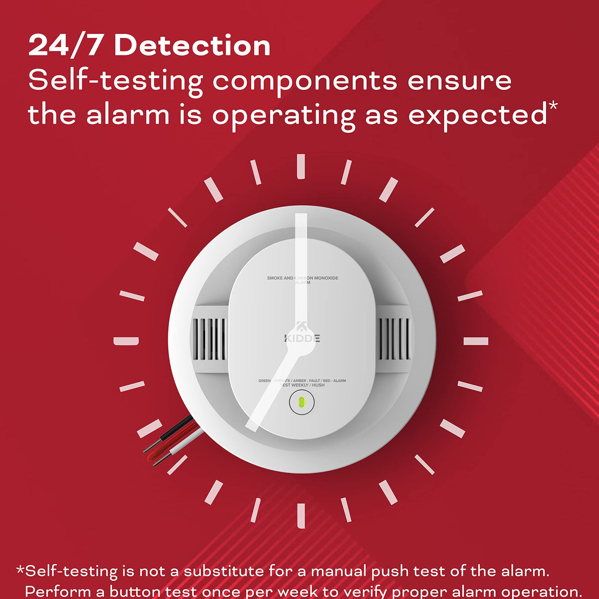 Hardwired Smoke & Carbon Monoxide Detector, 4 Pack X1704