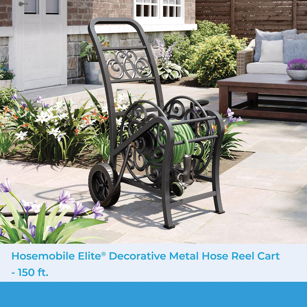 Metal 150' Hose Cart with Flat-Free Wheels P1875