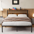 Black Twin Bed Frame with Headboard G16956