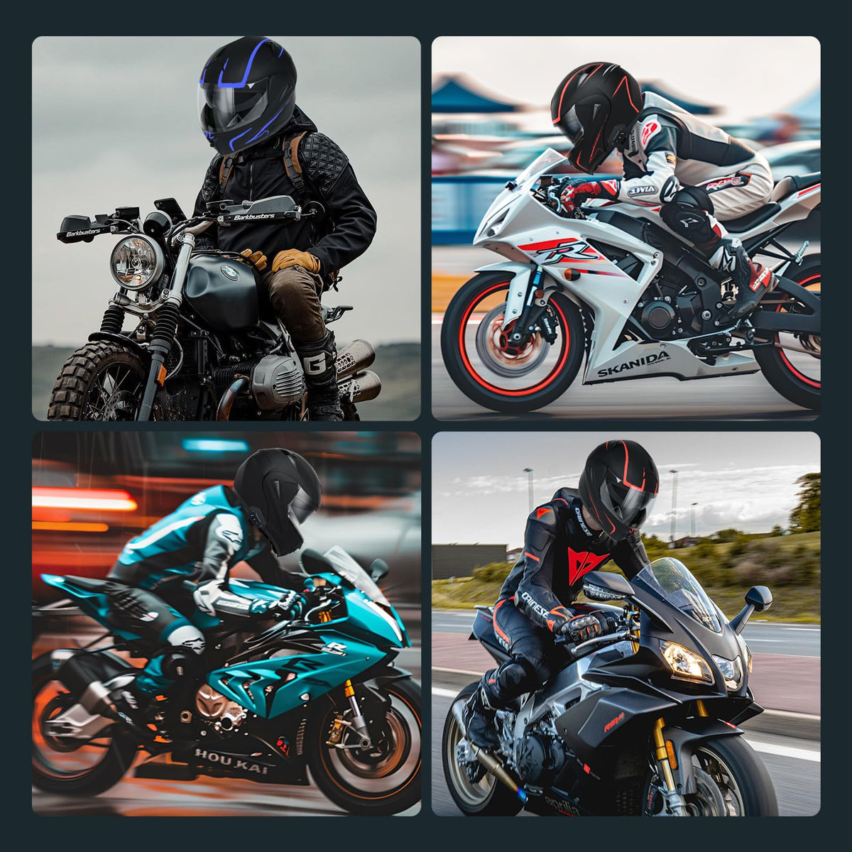 DOT Approved Bluetooth Modular Motorcycle Helmet A351181