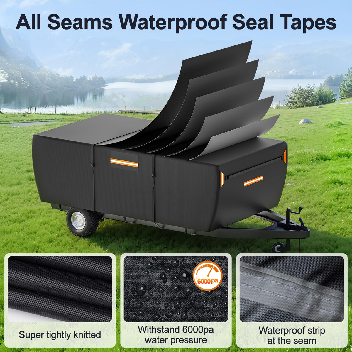 12-14 ft Pop Up Camper Cover 7 Layers Oxford Waterproof V4874