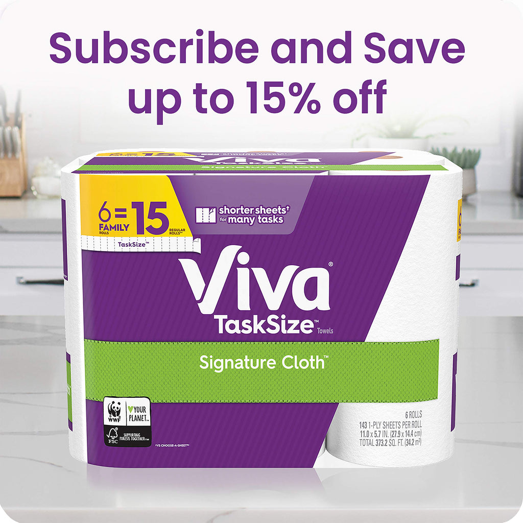 White Paper Towels, 6 Big Rolls E544
