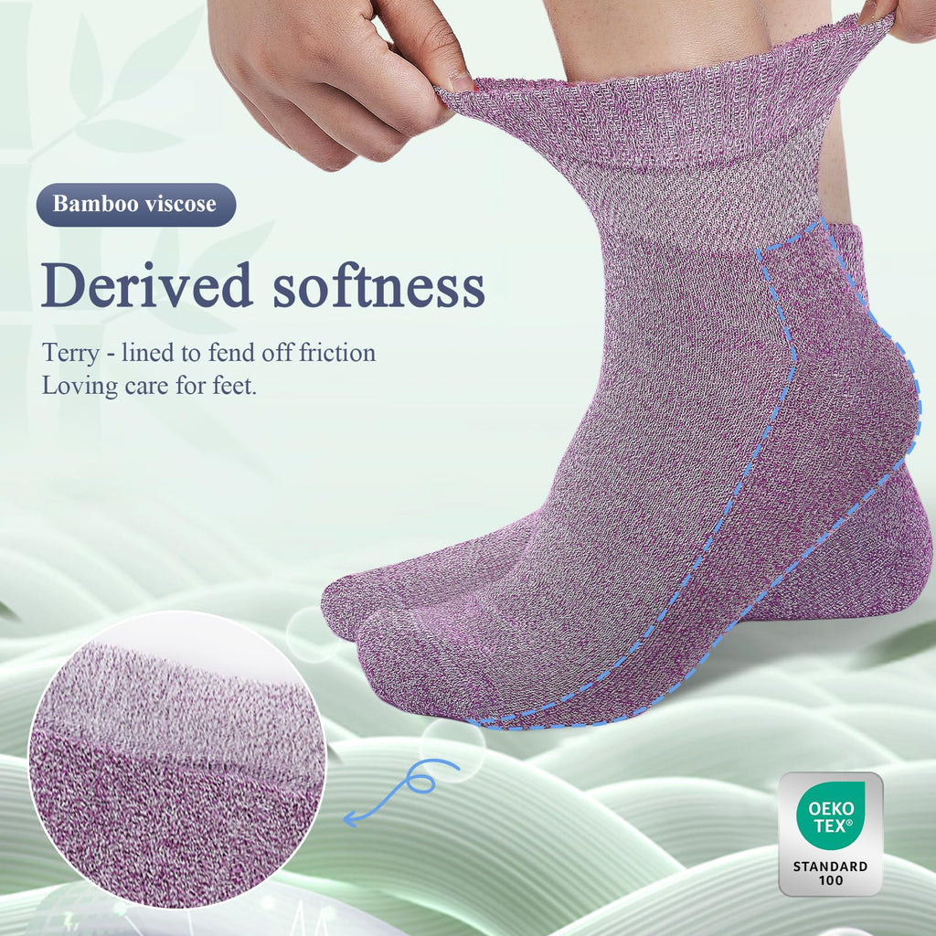 Bamboo Viscose Non Binding Wide Top Ankle Socks J4746