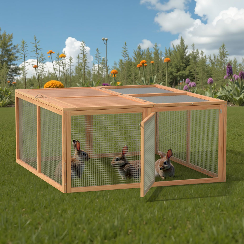 Wooden Chicken Coop Rabbit Hutch F489830