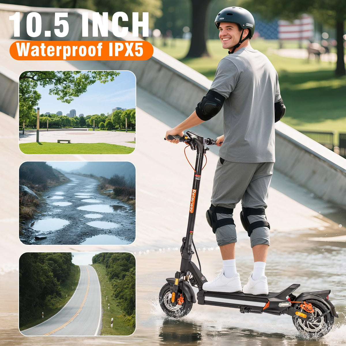 Offroad Electric Scooter 30 Mph 40-50 Miles Range W117