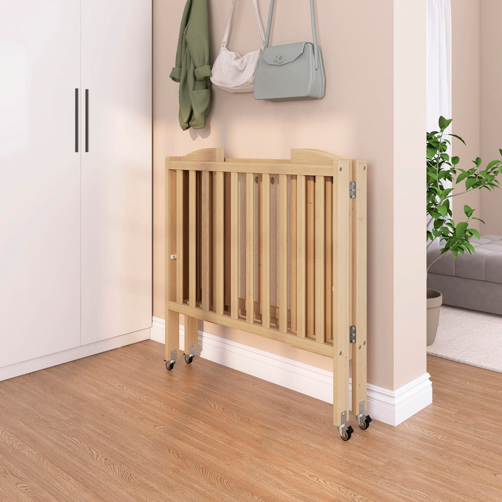 2-in-1 Portable Mini Crib with Mattress U745