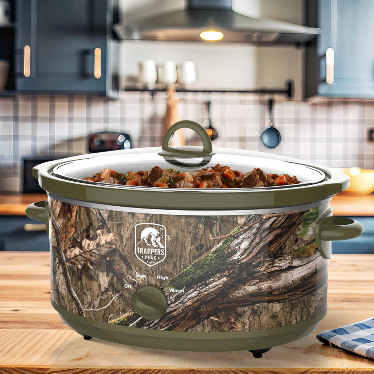 7 Quart Oval Slow Cooker Pot with Heat Settings Y575302
