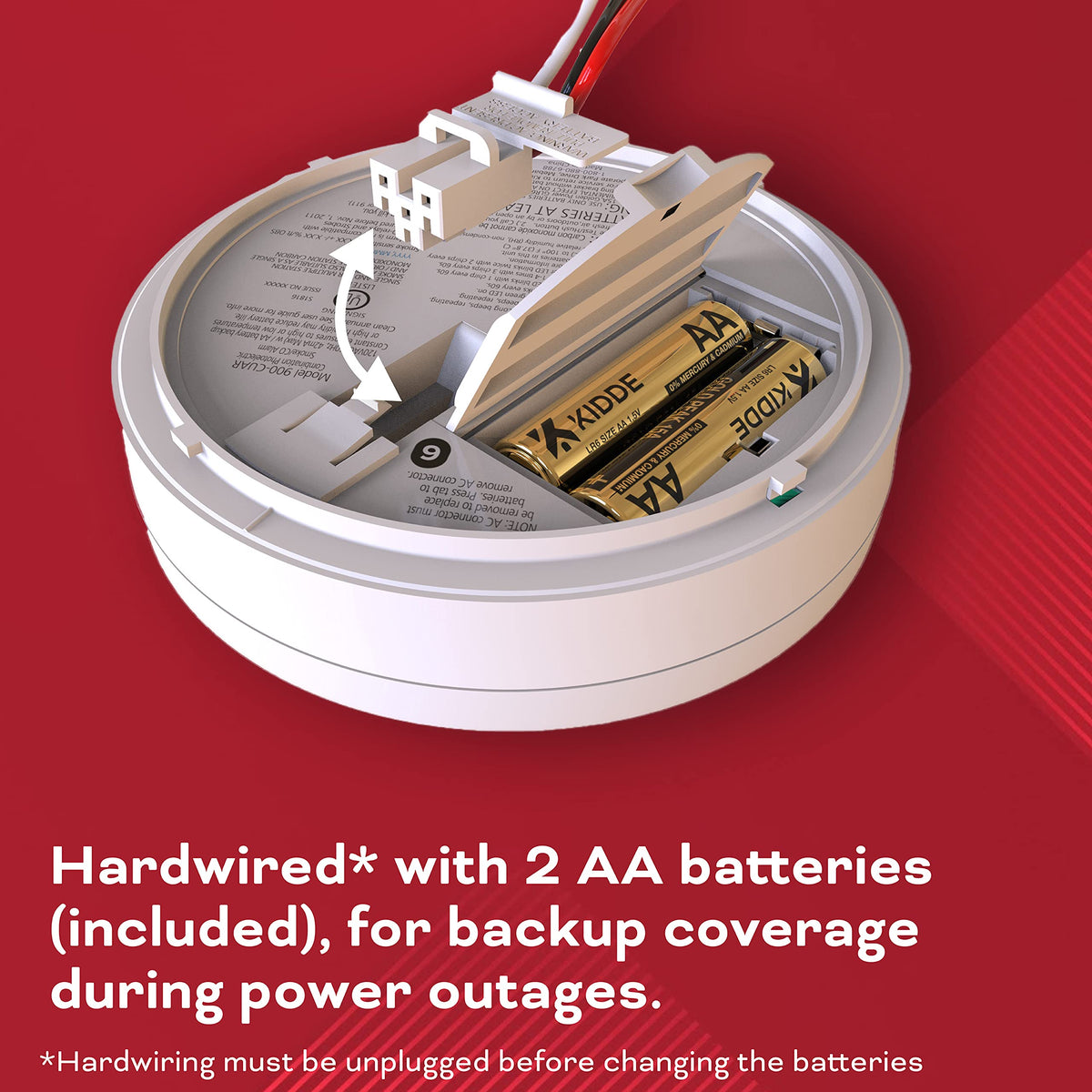 Hardwired Smoke & Carbon Monoxide Detector, 4 Pack X1704