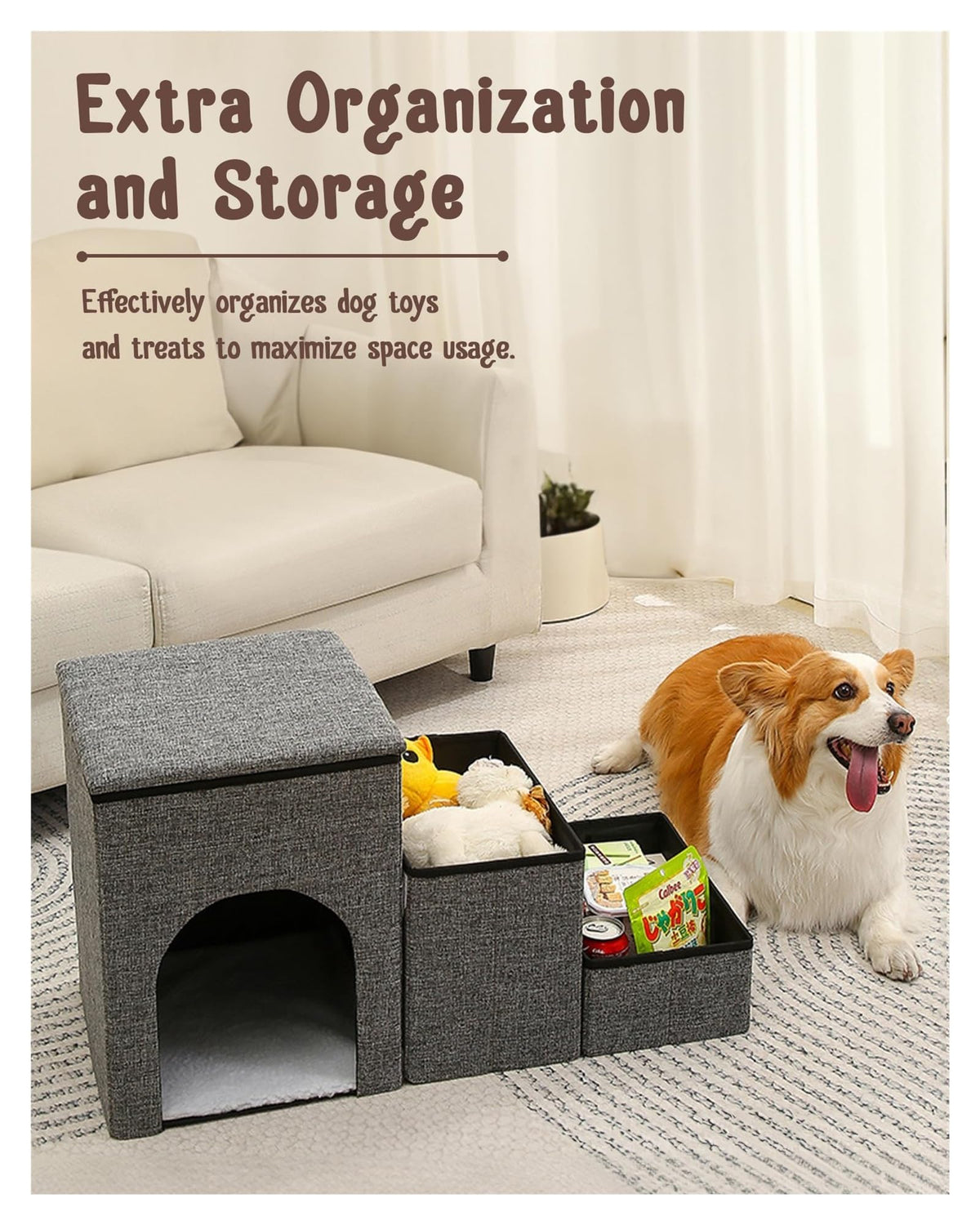 Folding Pet Stairs with Storage Box E9878