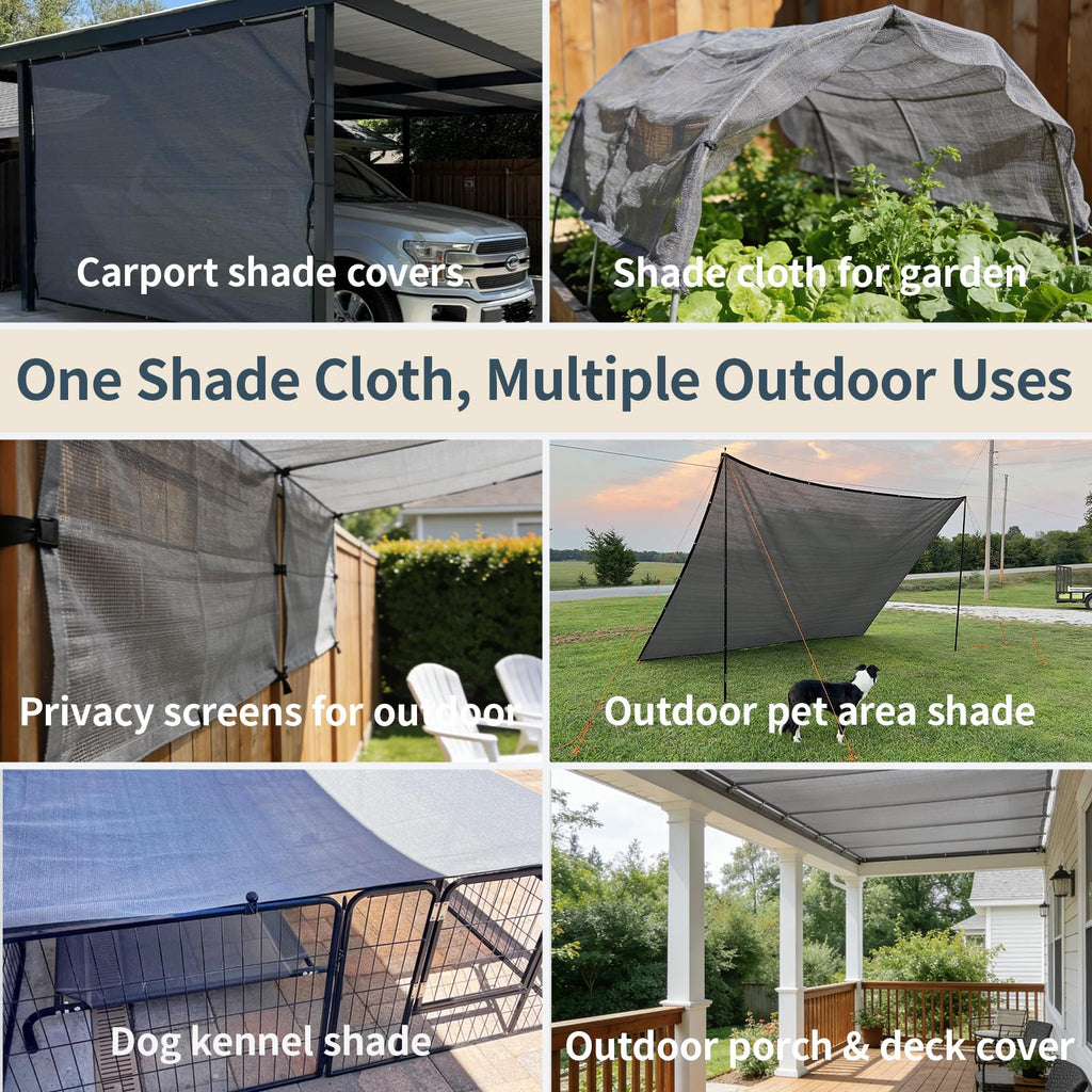 8x20 FT Sun Shade Cloth with D-Rings E8813