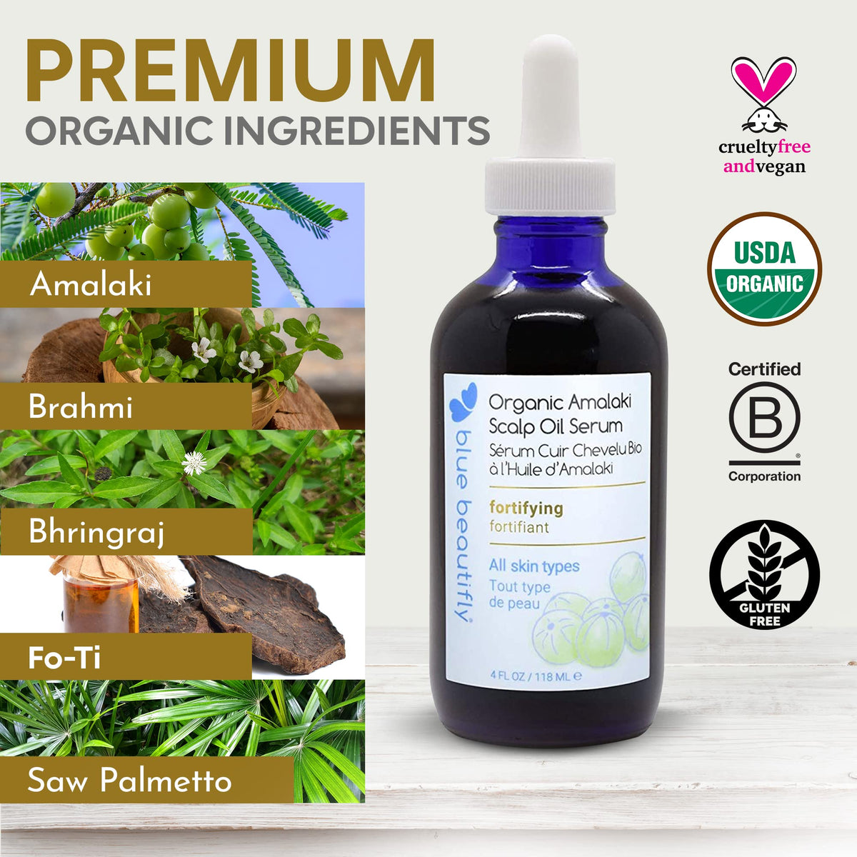 USDA Certified Organic Amla Oil 4 fl oz F164
