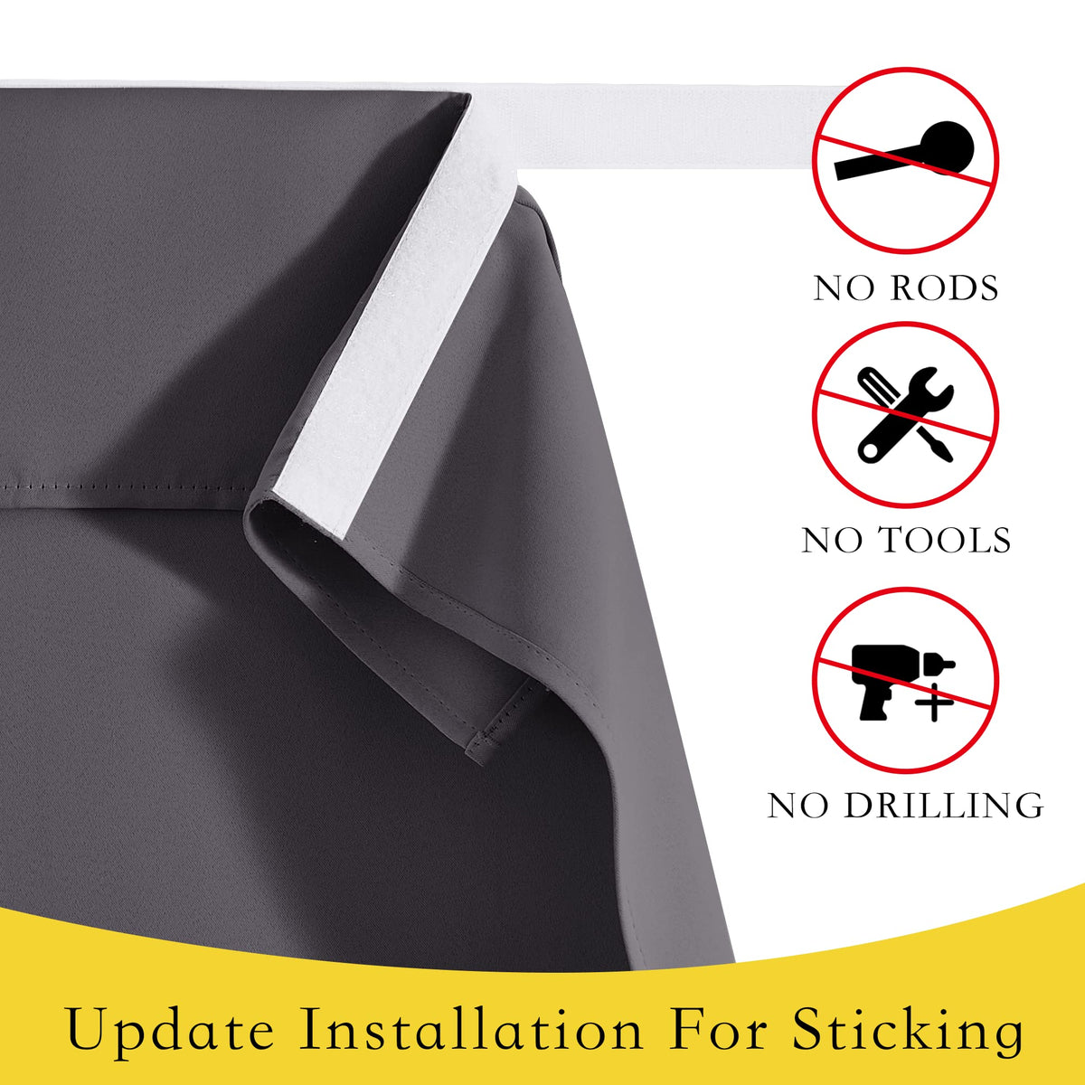 Grey Blackout Thermal Insulated Curtain R701683
