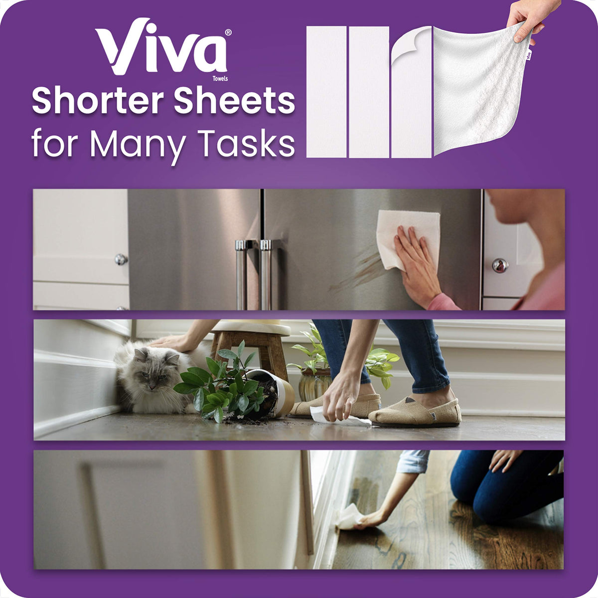 White Paper Towels, 6 Big Rolls E544